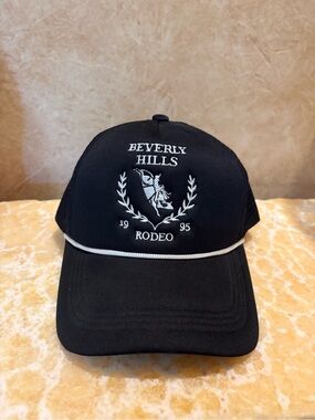 Beverly Hills Rodeo Black Embroidered Cap